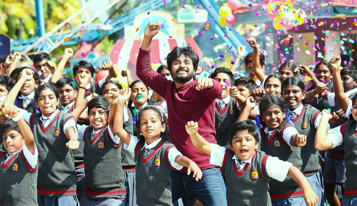 Actor Sivakarthikeyan Celebrating with Children Still Hd