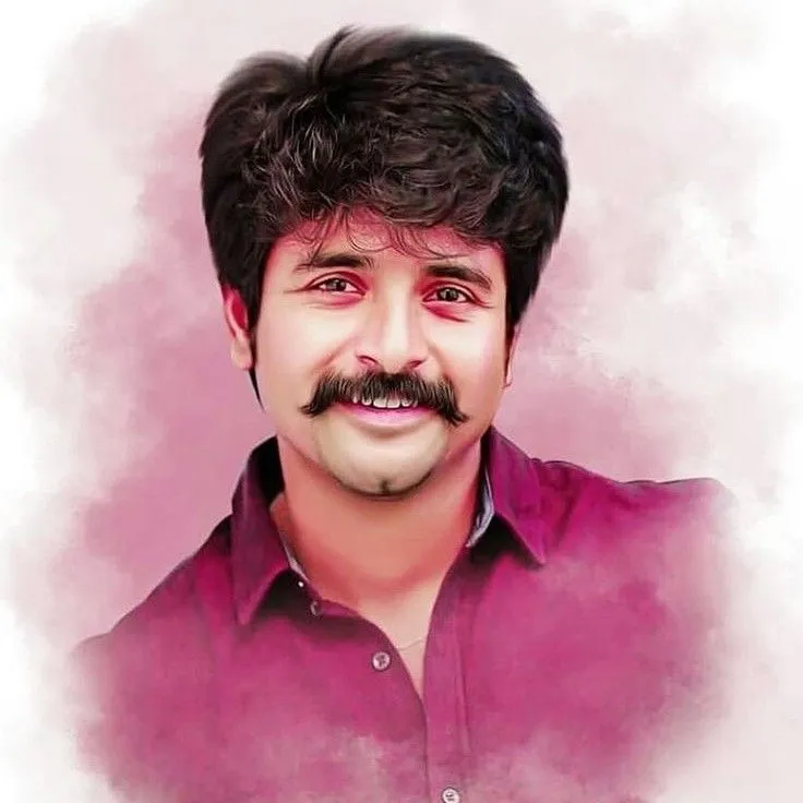 Closeup Portrait of Sivakarthikeyan with Mustache Image