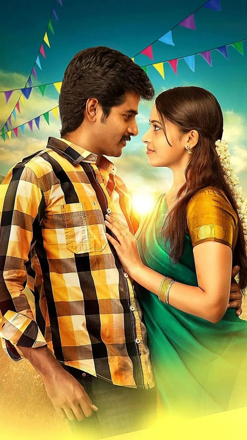 Colourful Romantic Poster of Sivakarthikeyan with Sri Divya