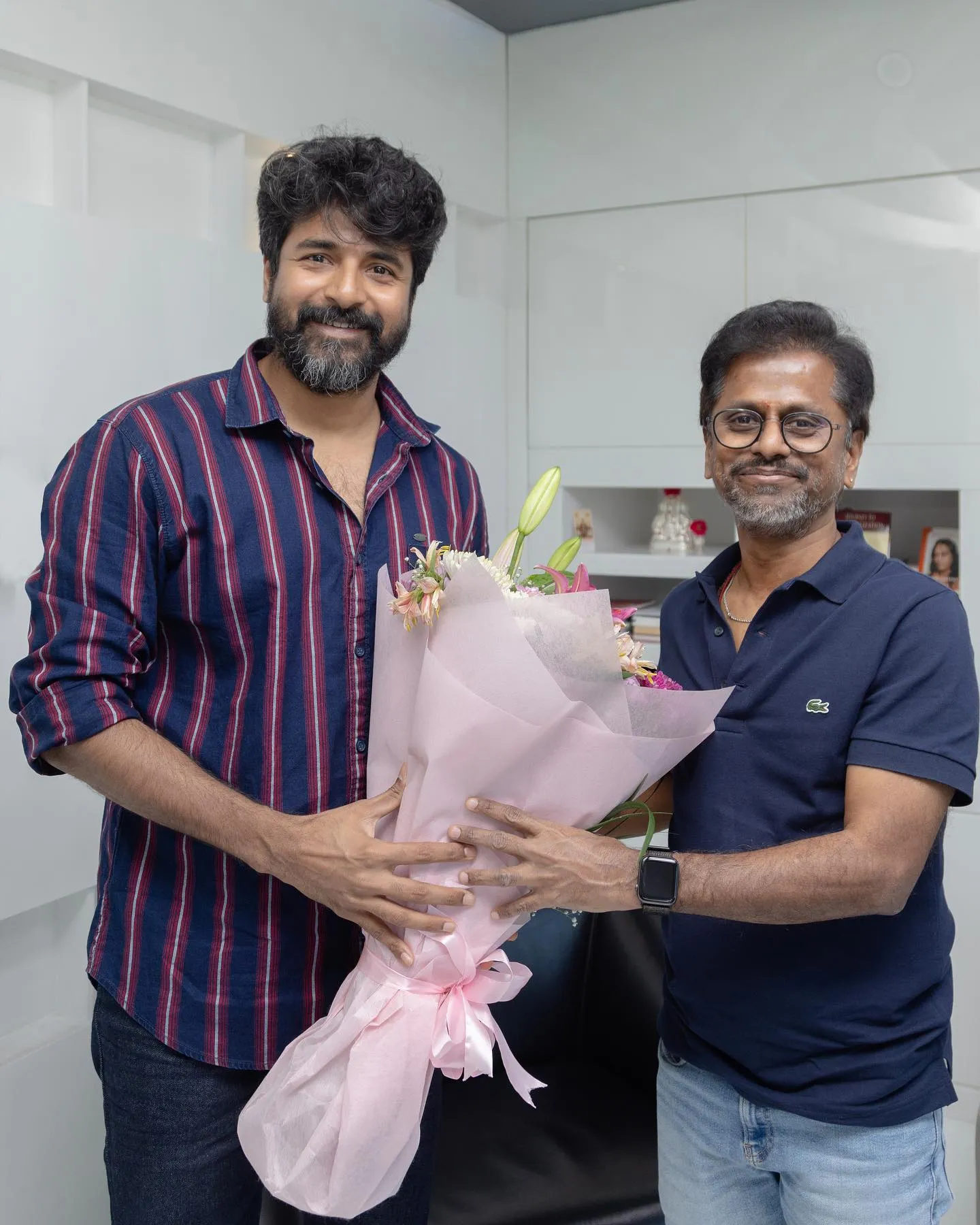 Director Murugadoss and Sivakarthikeyan Visit with Bouquet