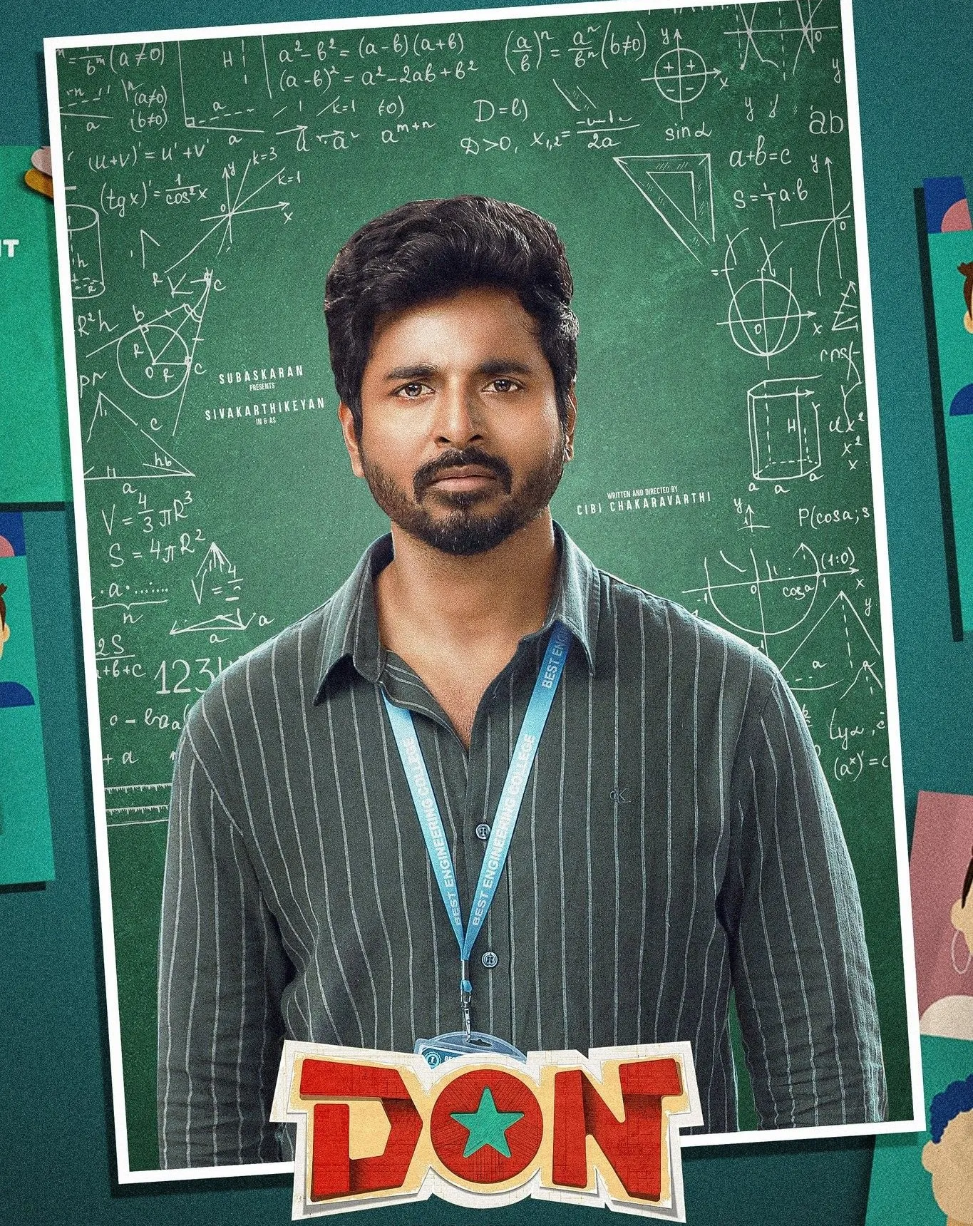 Don Movie Poster with Sivakarthikeyan Image in Blackboard