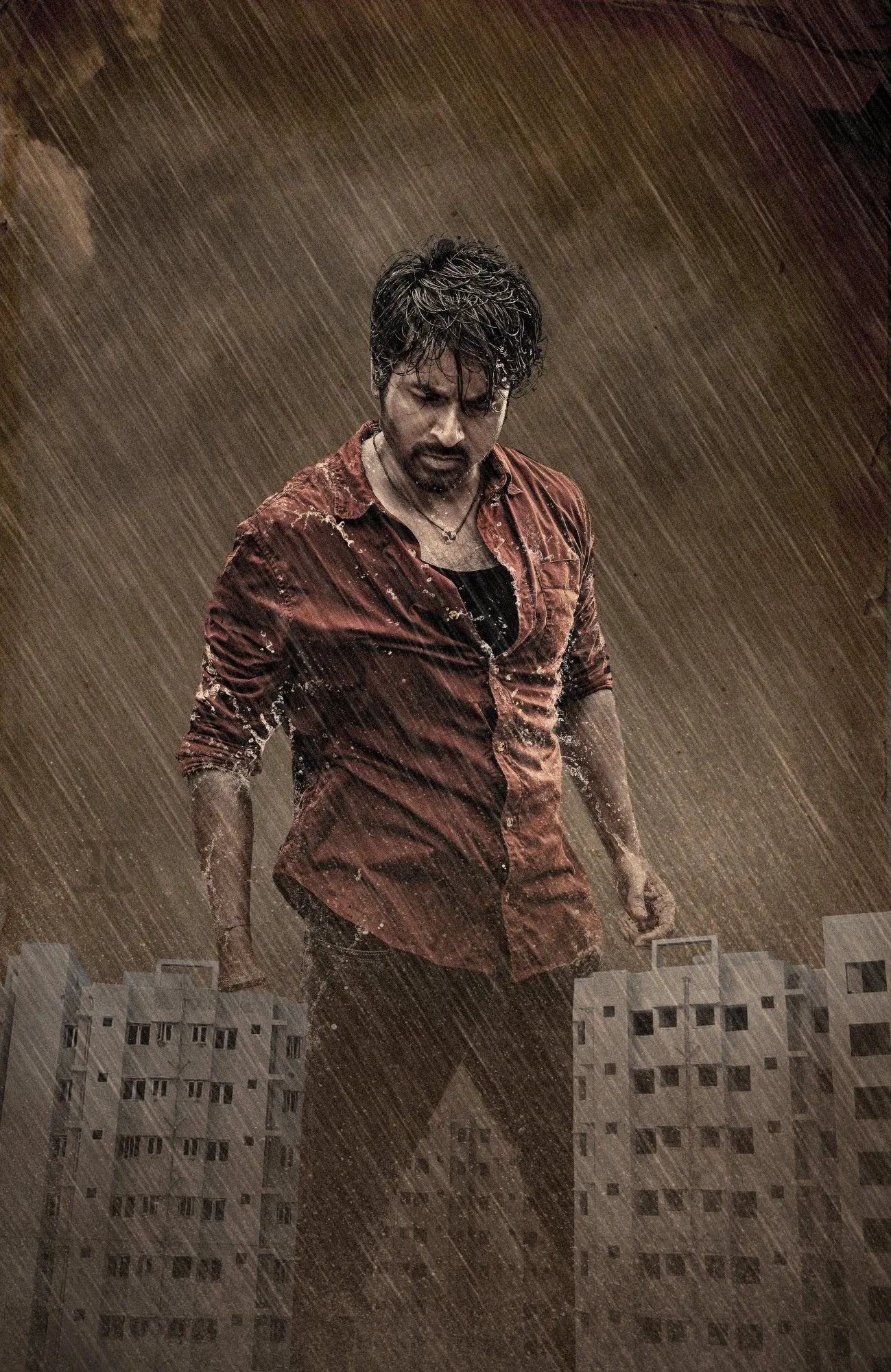 Dramatic Sivakarthikeyan Under Rain with Anger Expression