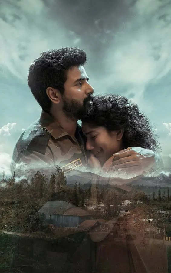Emotional Scene of Sk and Sai Pallavi with Nature Overlay
