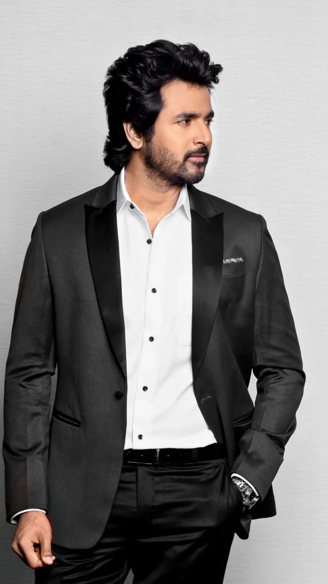 Formal Look of Actor Sivakarthikeyan in Black Coat Image