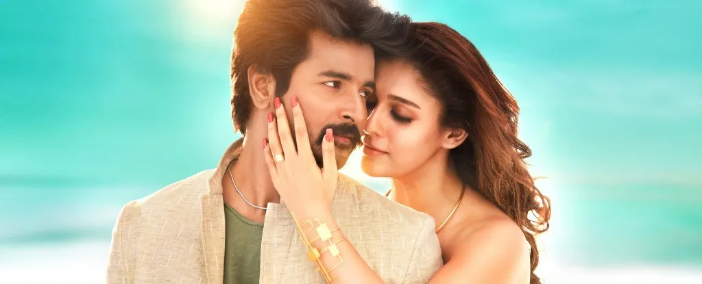 Nyanaythara Hugging Sivakarthikeyan on Beach Scene Wallpaper
