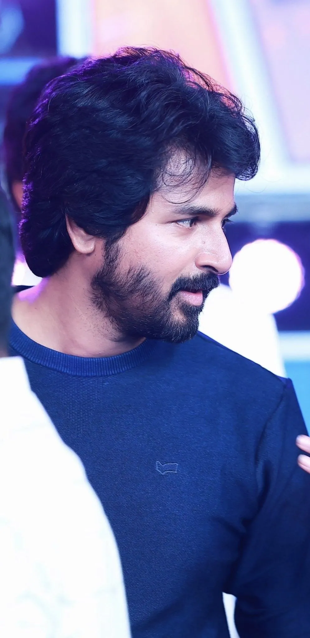 Portrait Image of Sivakarthikeyan in Dark Blue T Shirt 4K