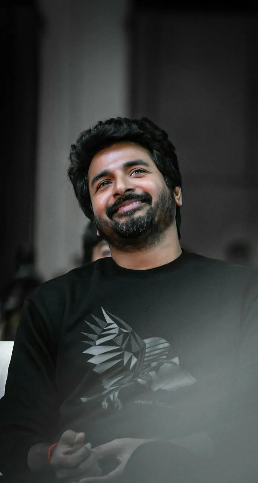 Portrait of Smiling Sivakarthikeyan in Black T Shirt Hd