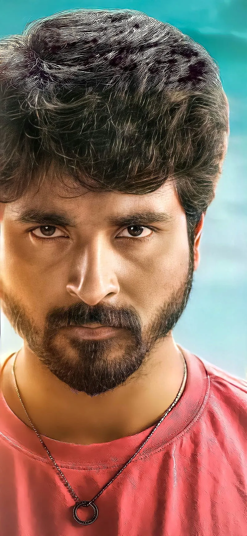Portrait Wallpaper of Sivakarthikeyan with Mass Eye Look