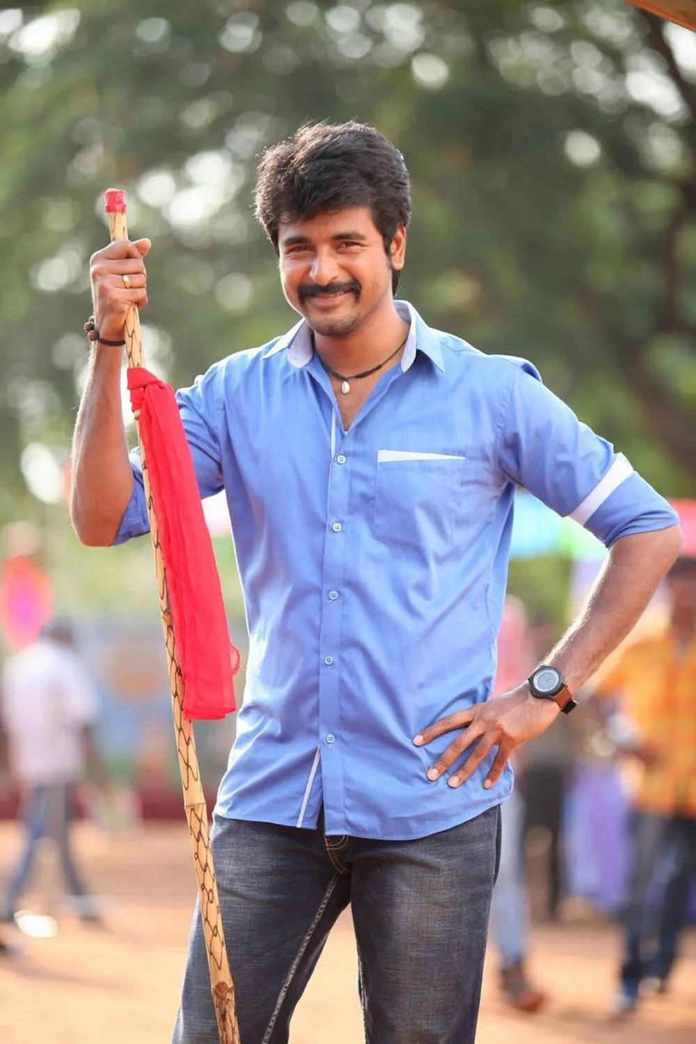 Rajini Murugan Movie Sivakarthikeyan in a Blue Shirt Image