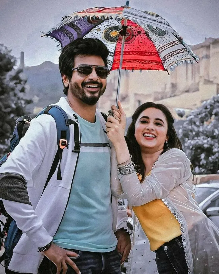 Sivakarthikeyan and Priyanka Mohan Enjoying a Snowy Day Image