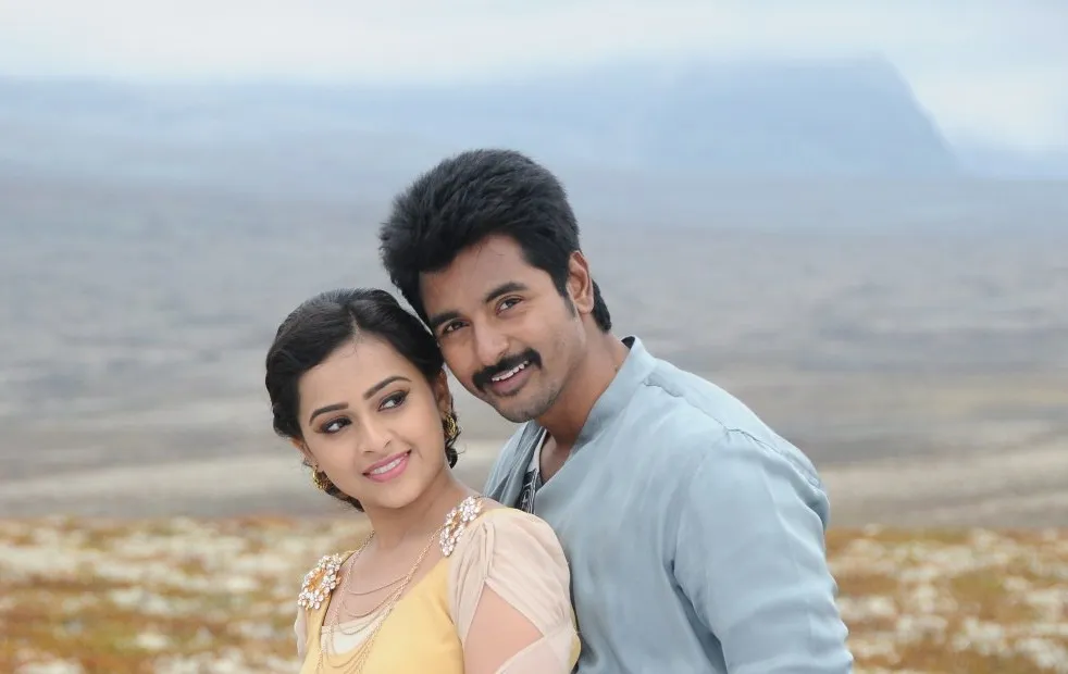 Sivakarthikeyan and Sri Divya Smiling in Natural Setting
