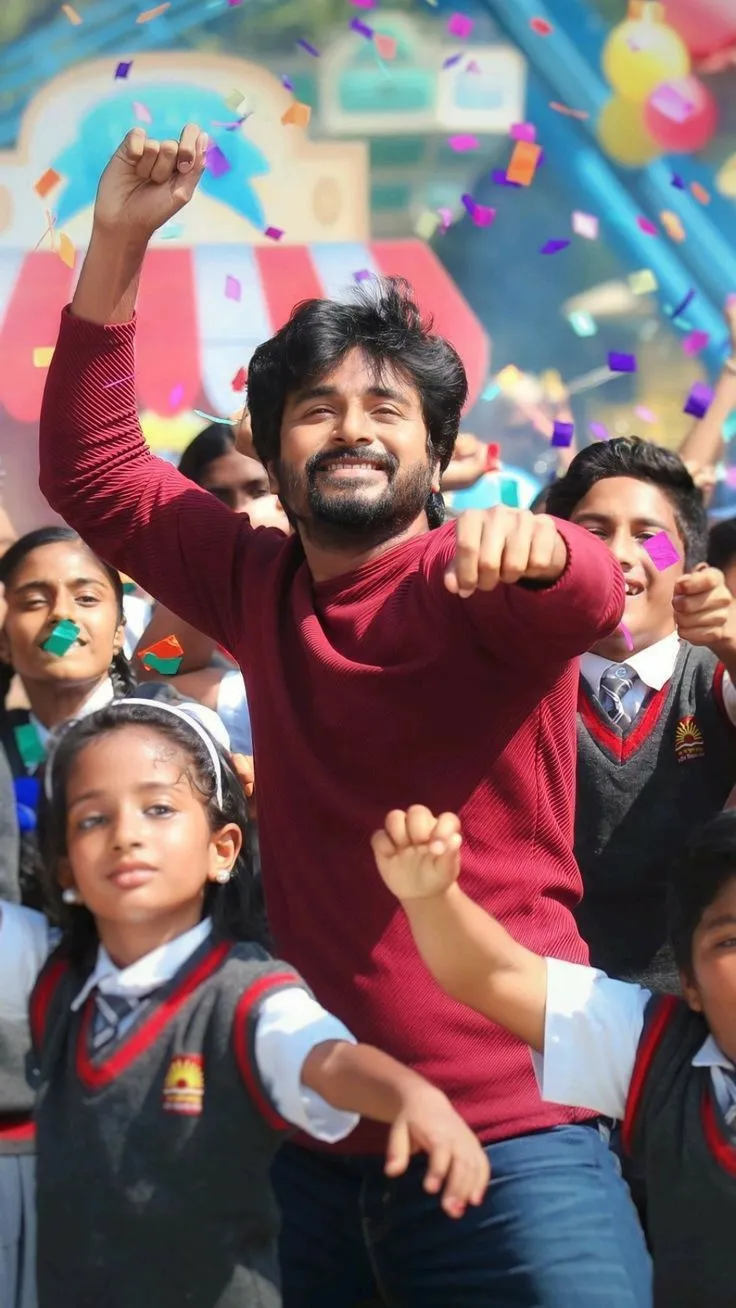 Sivakarthikeyan Dancing with School Children Amazing Still