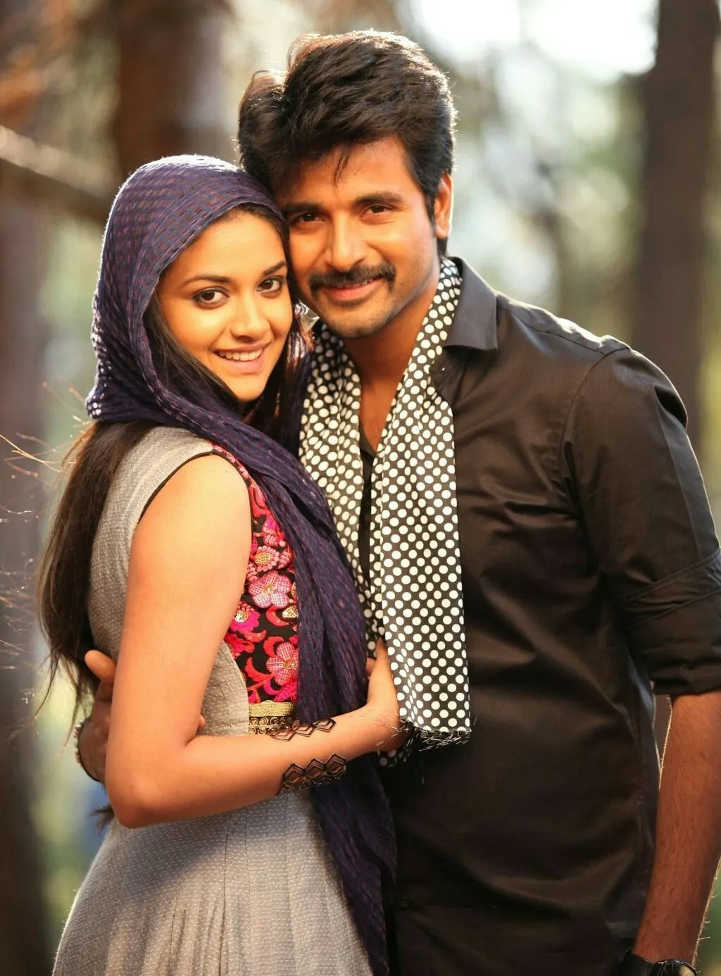 Sivakarthikeyan Holding Keerthi Suresh a Romantic Shot Image