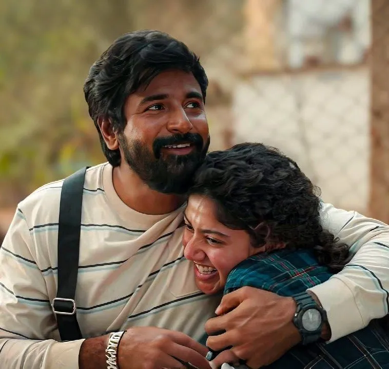Sivakarthikeyan Hugging Sai Pallavi with a Smile from Amaran
