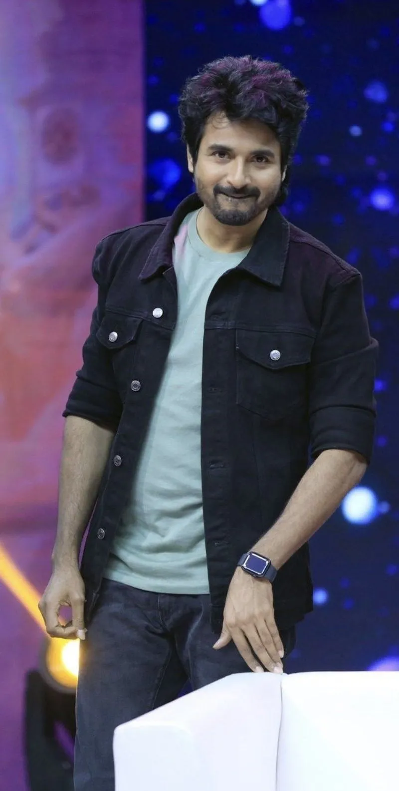 Sivakarthikeyan in Black Jacket Smiling For Camera Image
