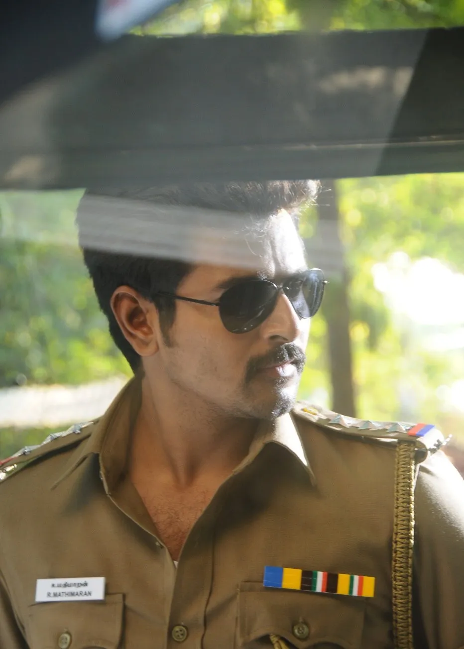 Sivakarthikeyan in Police Uniform Looking Thoughtful Outside