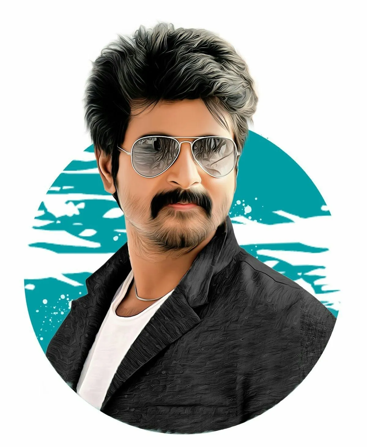 Sivakarthikeyan in Sunglasses Digital Art Portrait Design