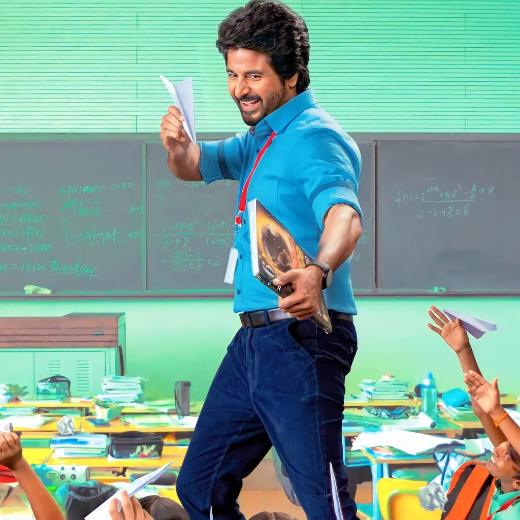 Sivakarthikeyan Playing in a Classroom Setting Wallpaper