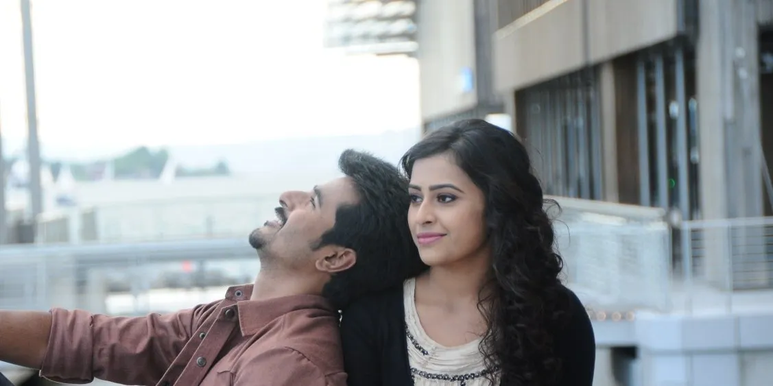 Sivakarthikeyan Relaxing on the Shoulder of Sri Divya Image