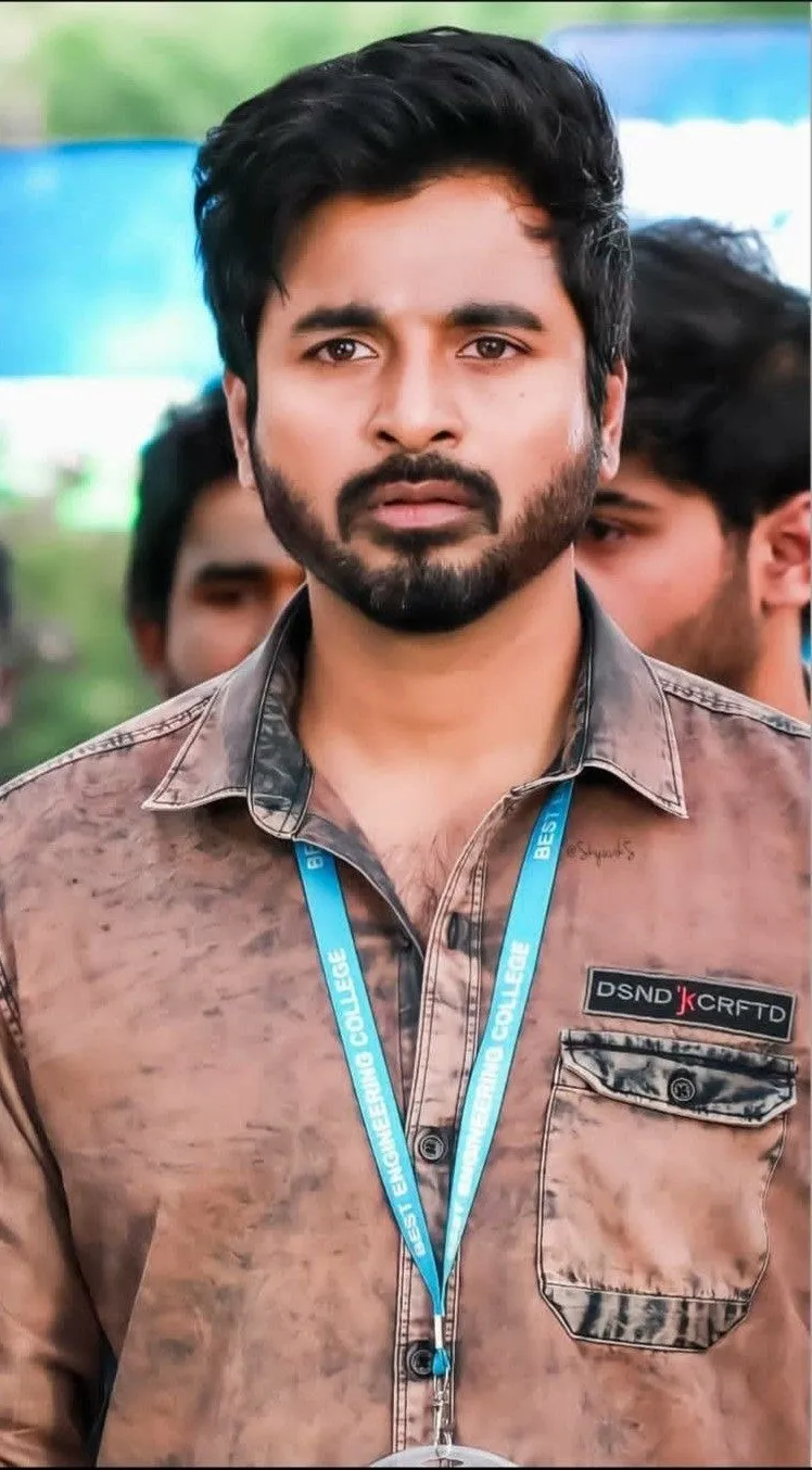 Sivakarthikeyan Shocked Look in Brown Shirt from Don Image
