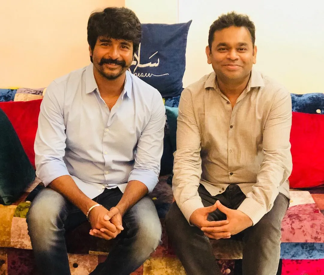 Sivakarthikeyan Sitting Next To Ar Rahman and Smiling Hd