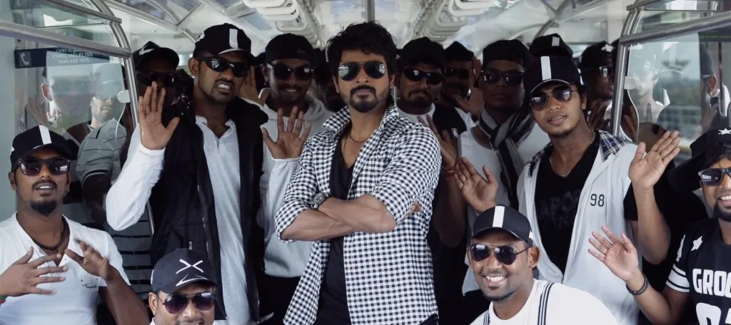 Sivakarthikeyan Surrounded By Dancing Boys on a Train Image