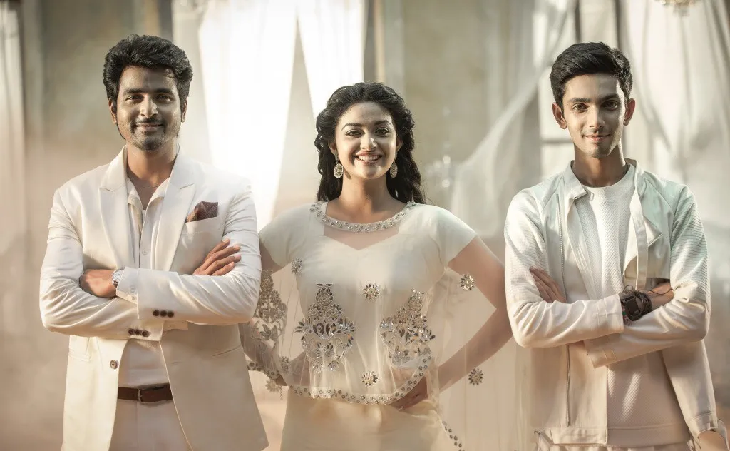 Sk and Remo Movie Team in White Outfits For Promo Wallpaper
