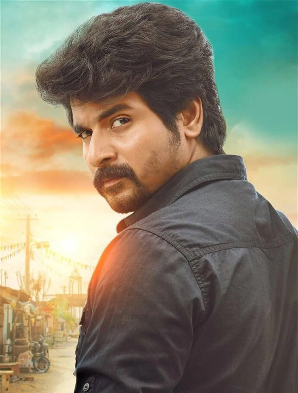 Stunning Sivakarthikeyan Looking Back with a Mass Look Image