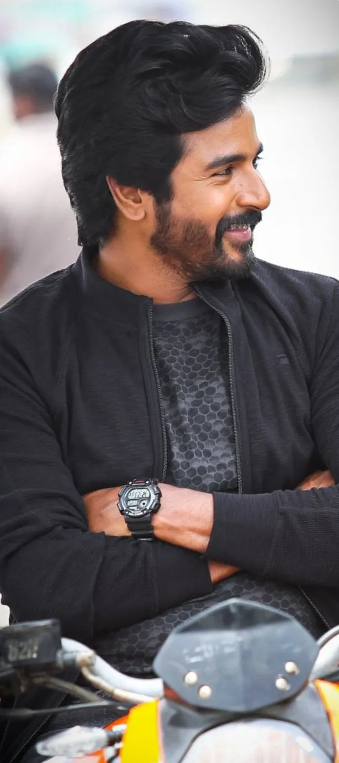 Stylish Pose of Sivakarthikeyan in Black Outfit Smiling Hd