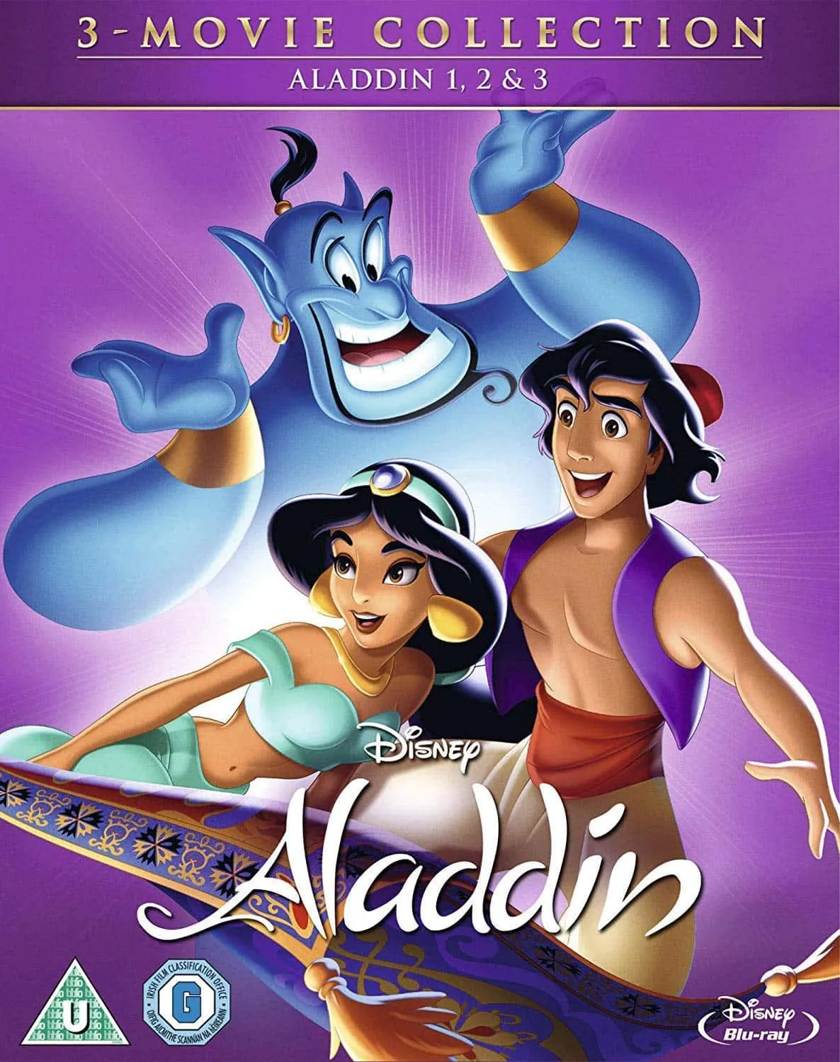 Aladdin and Jasmine Hug in Romantic Flying Carpet Scene