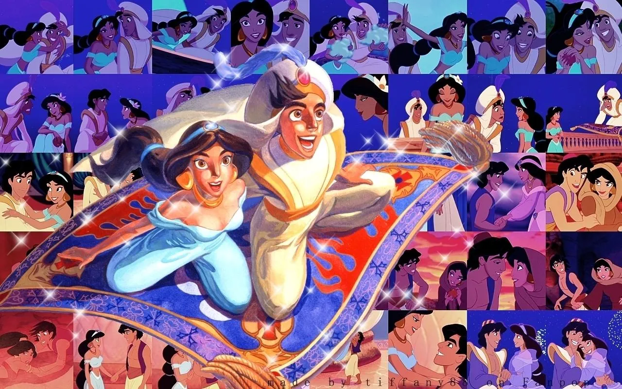 Aladdin Stage Performance Scene with Colorful Cast