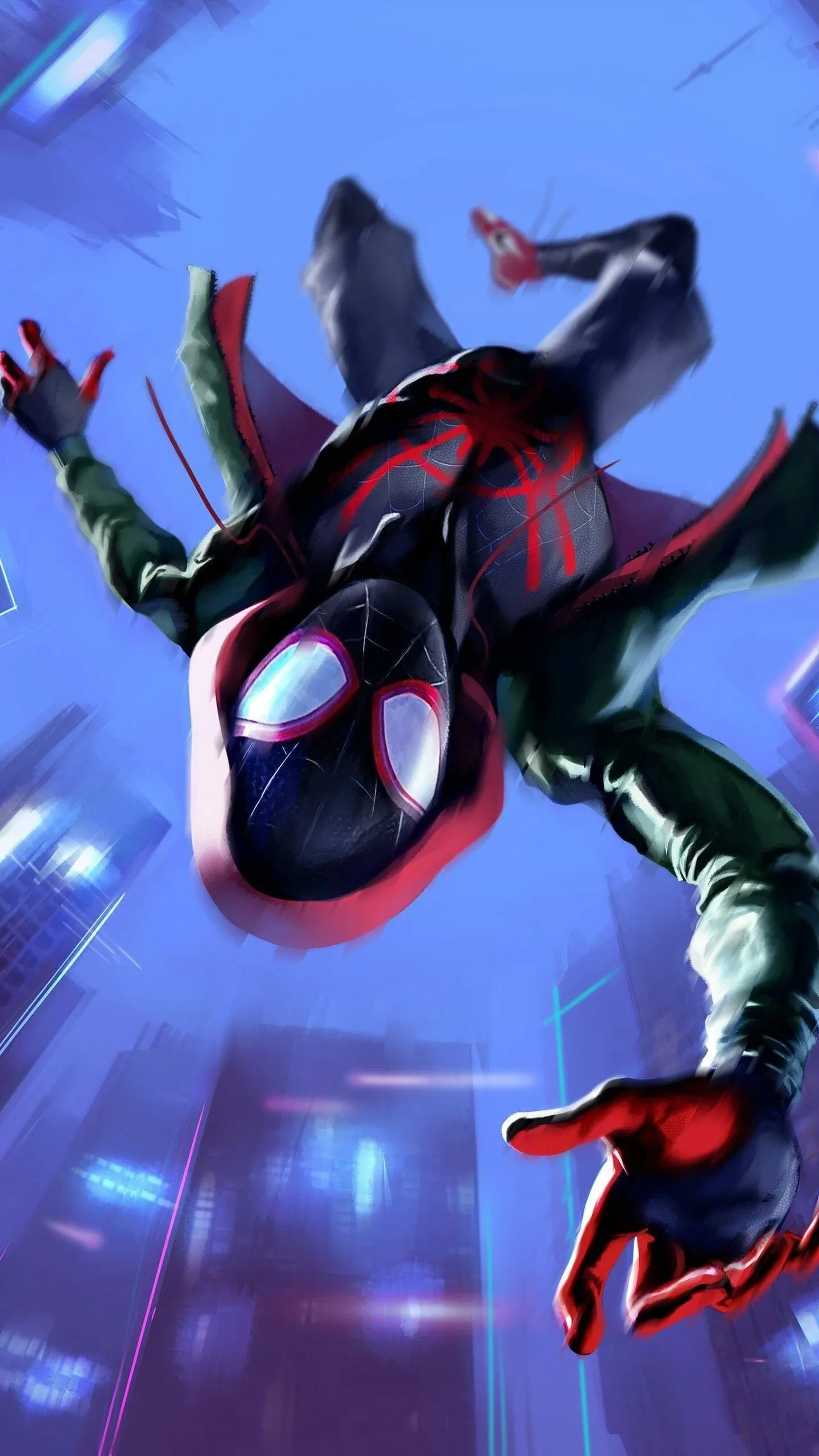 Animated Miles Morales Leap HD Wallapaper