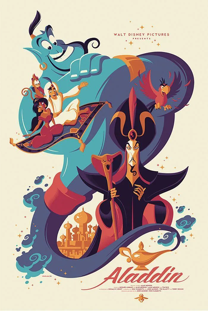 Artistic Aladdin and Jasmine Couple in Magical Setting