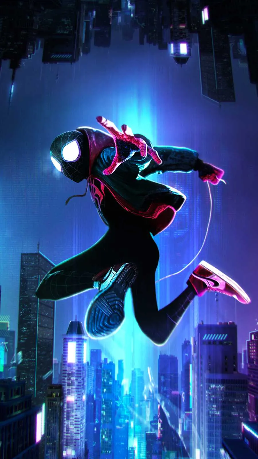 Blue Suit Spiderman Flying Pose