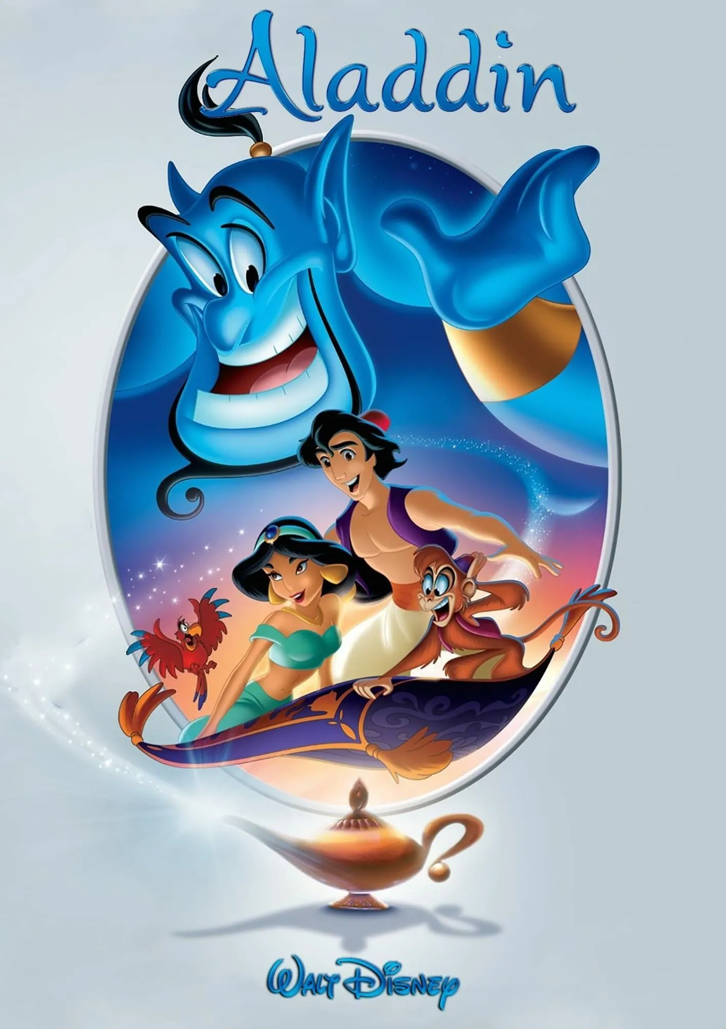 Classic Aladdin Cover with Genie and Magic Carpet Wallpaper