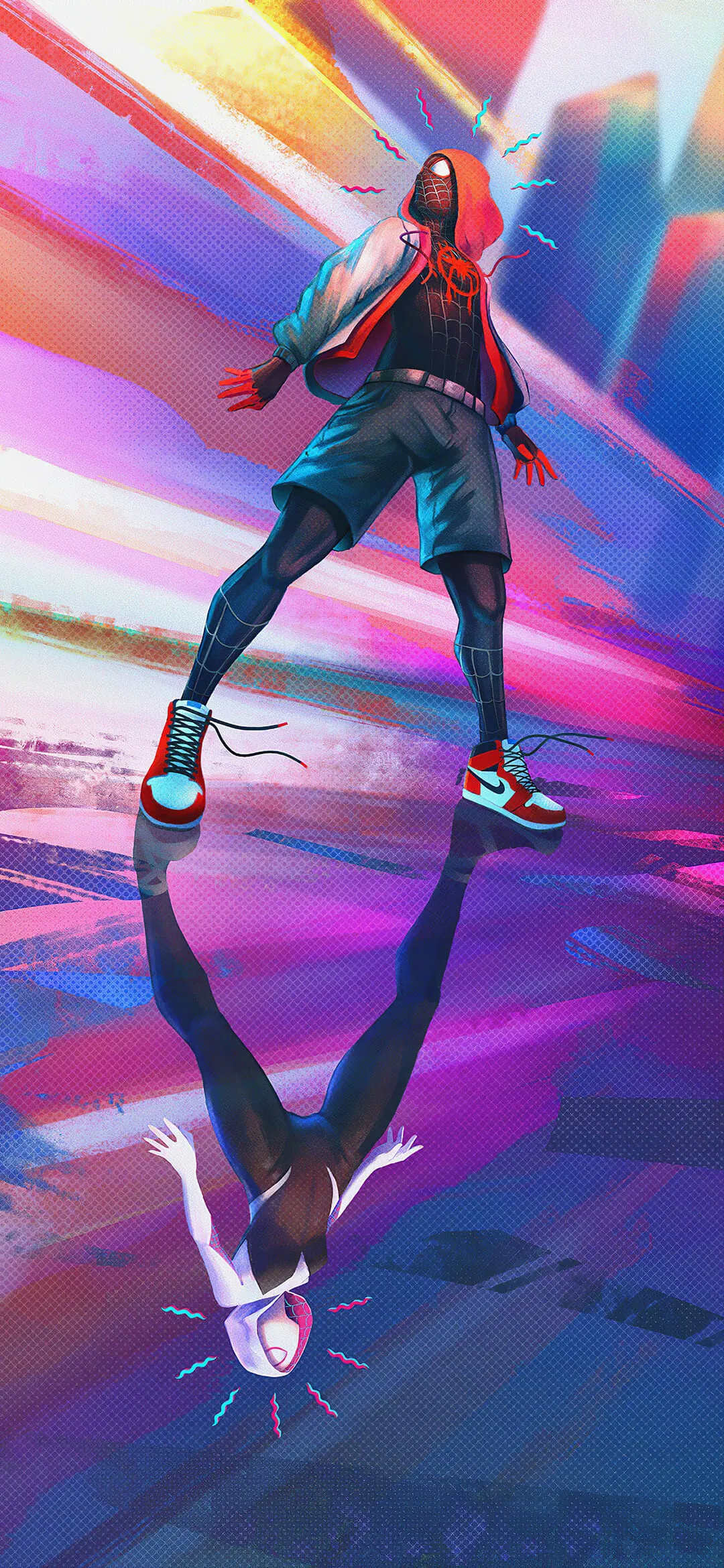Falling Hero in Blue Hue