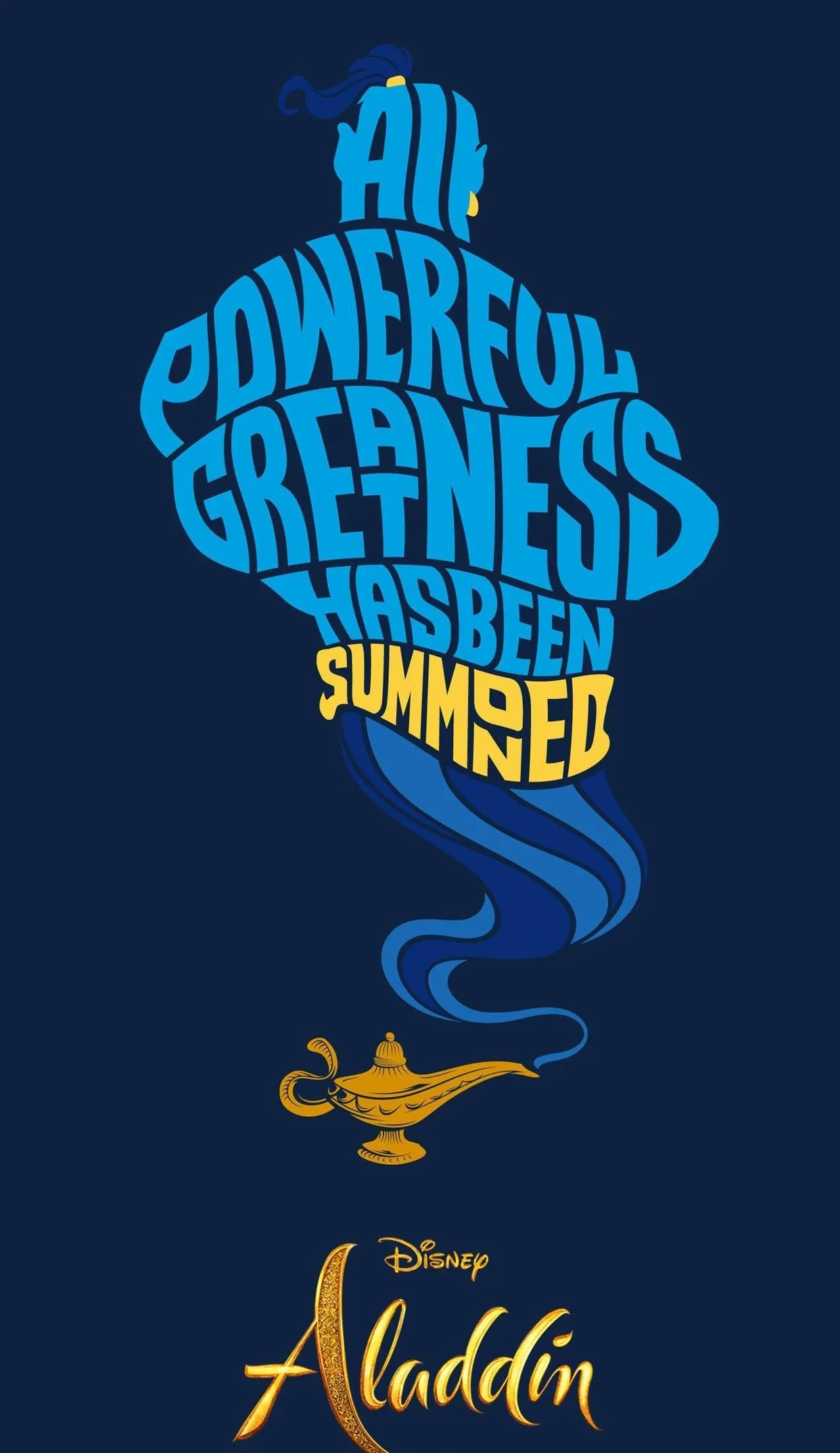 Genie Emerging from Lamp with All Powerful Greatness