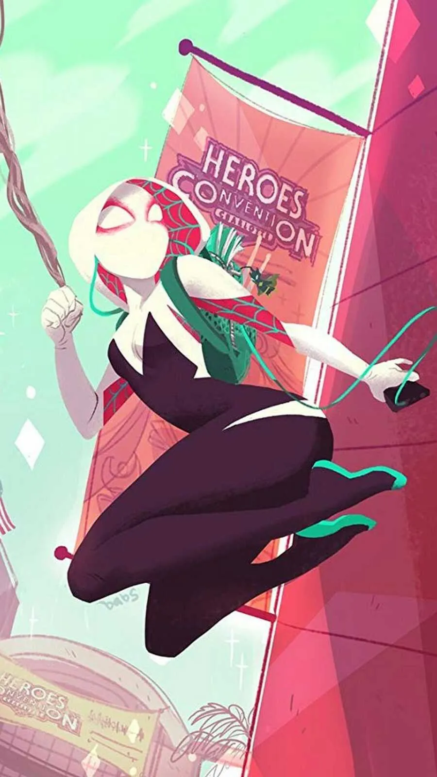 Gwen Stacy Action Wallpaper