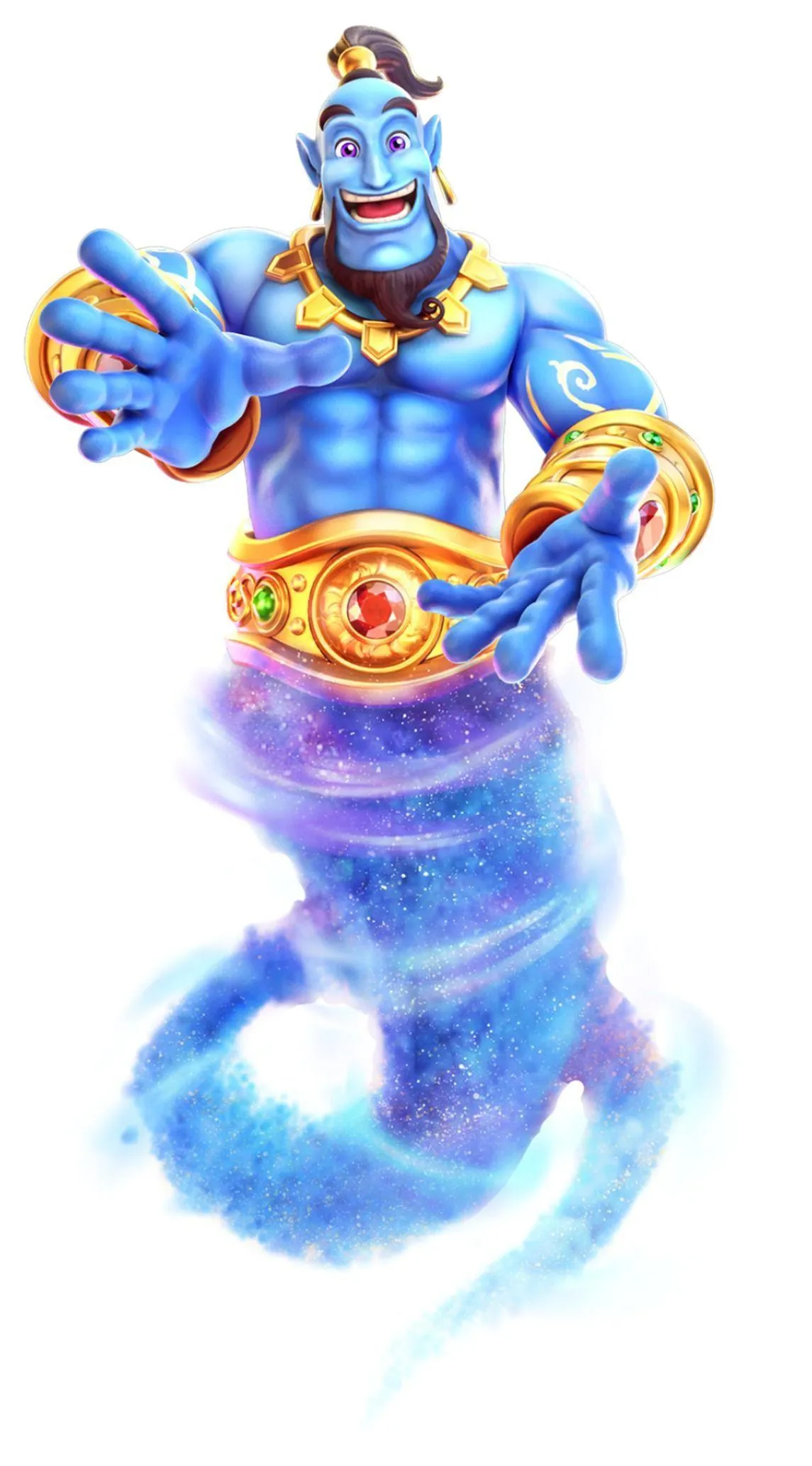 Happy Genie Waves with Joy and Magical Energy Wallpaper