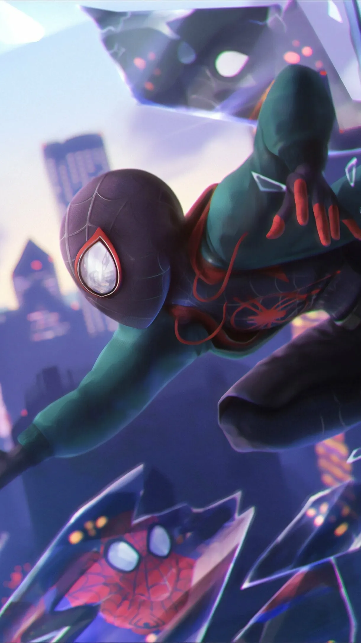Hooded Spiderman Vertical Mobile BG