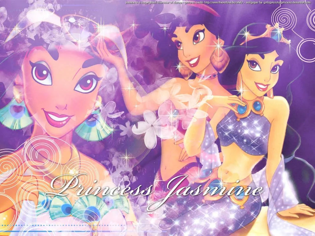 Jasmine Surrounded By Disney Princesses in Royal Gathering