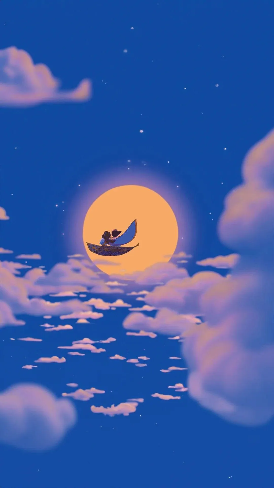 Jasmine Watching Over Agrabah in Full Moon Light Wallpaper