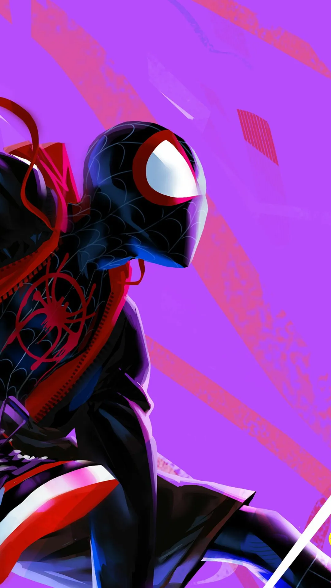 Miles Morales Bold Purple 4K Wallpaper
