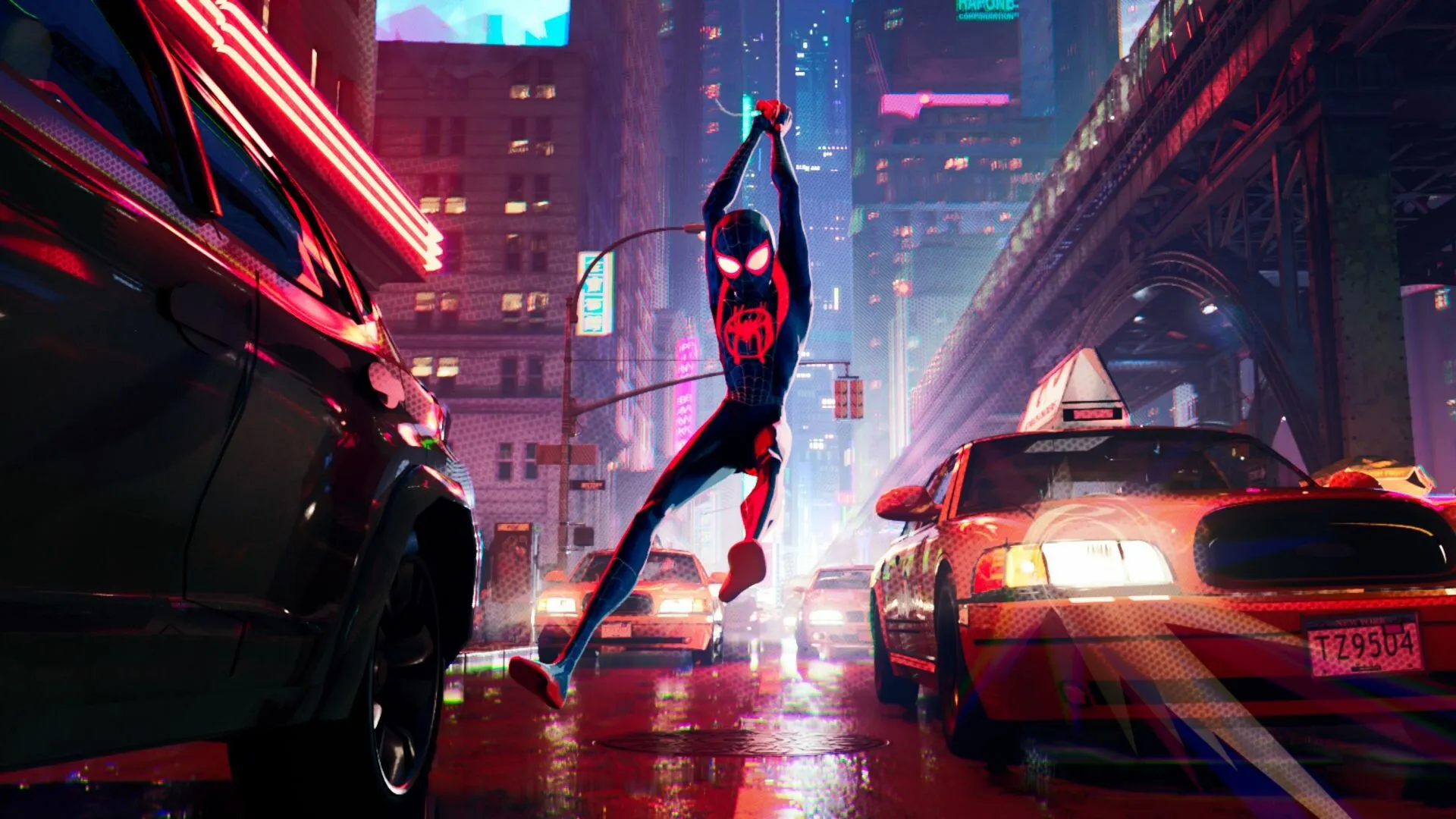 Neon City Spiderman with Lightning FX