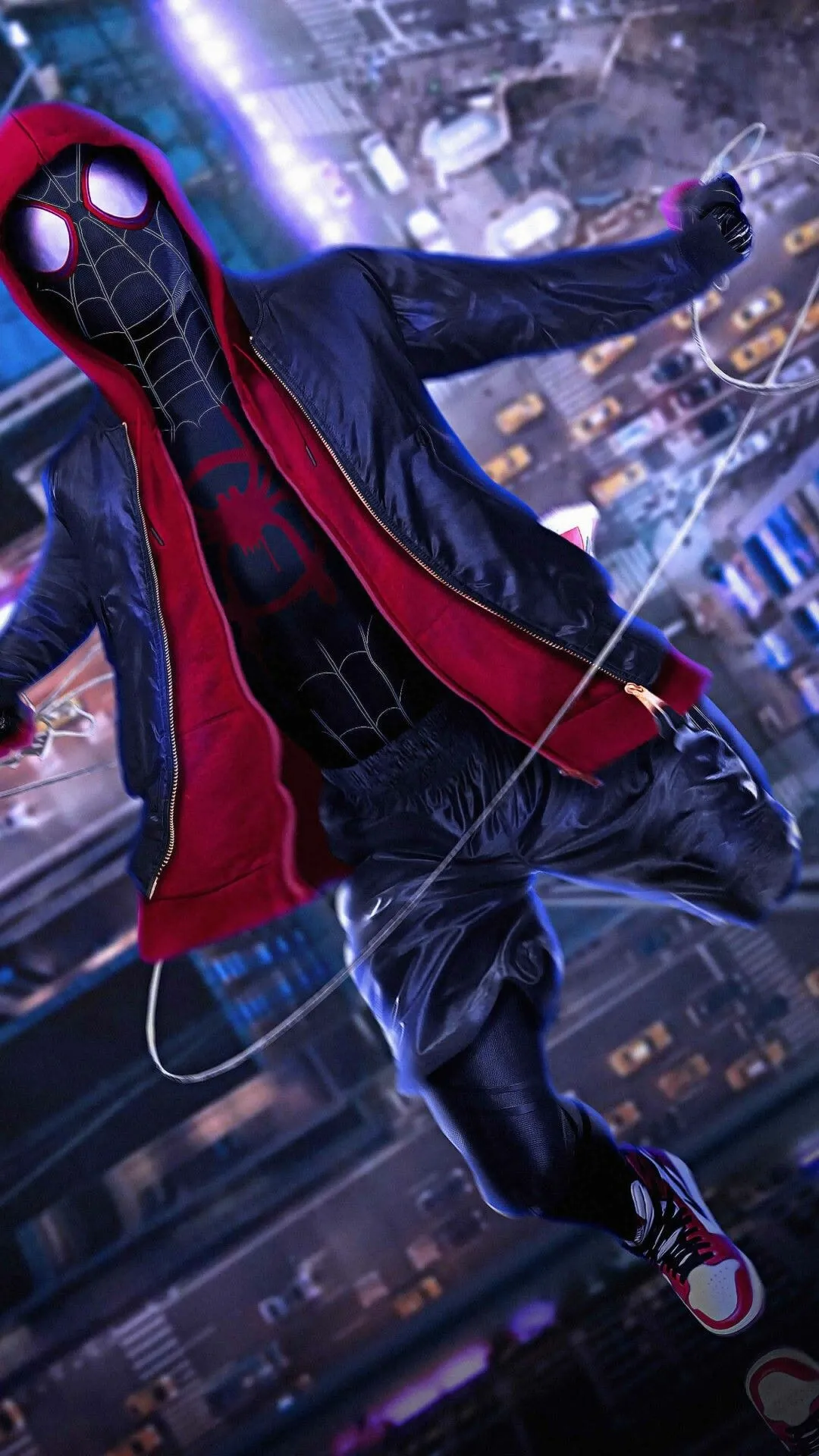 Red Suit Spiderman Hero Pose HD