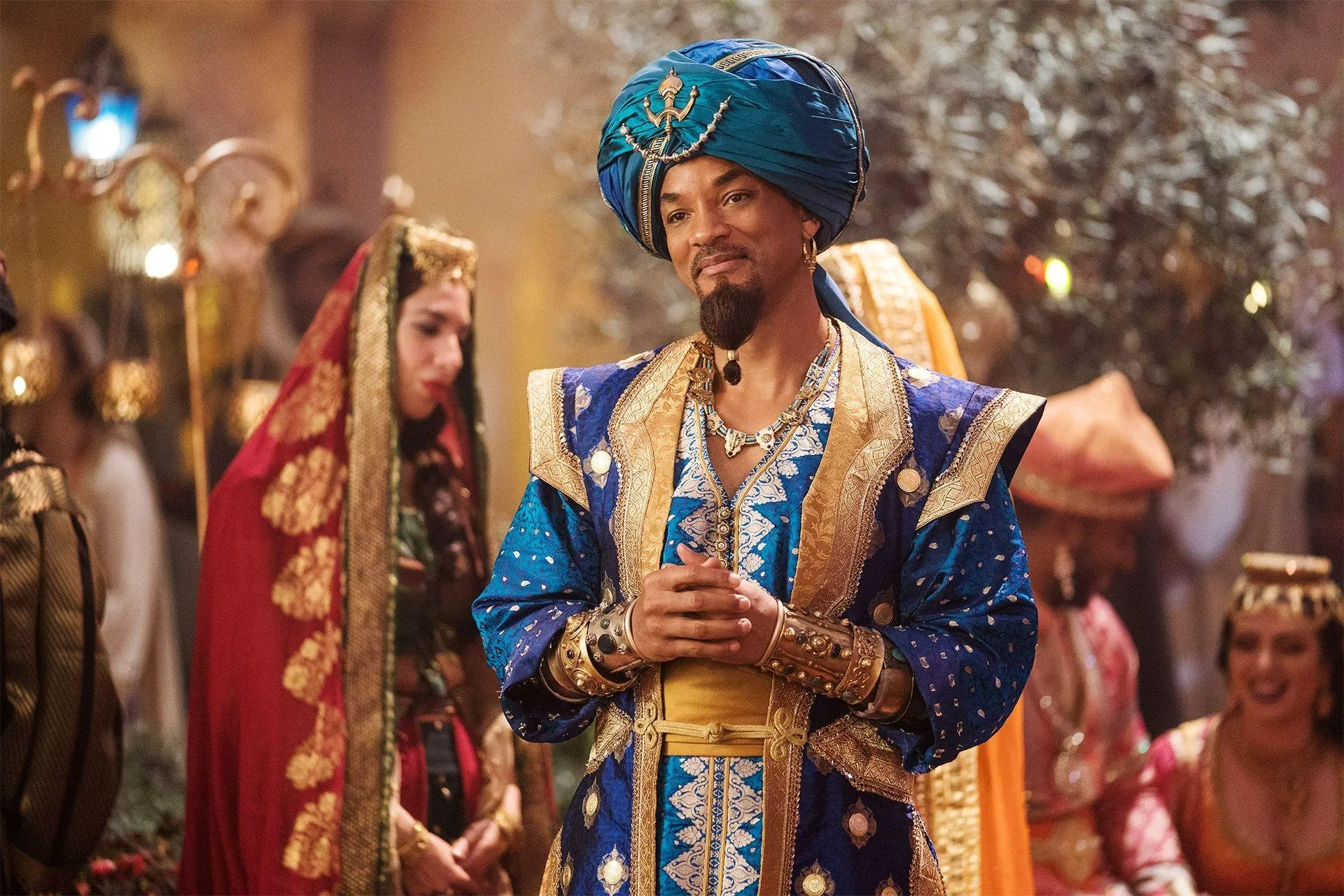 Scene from Live Action Aladdin with Multiple Characters