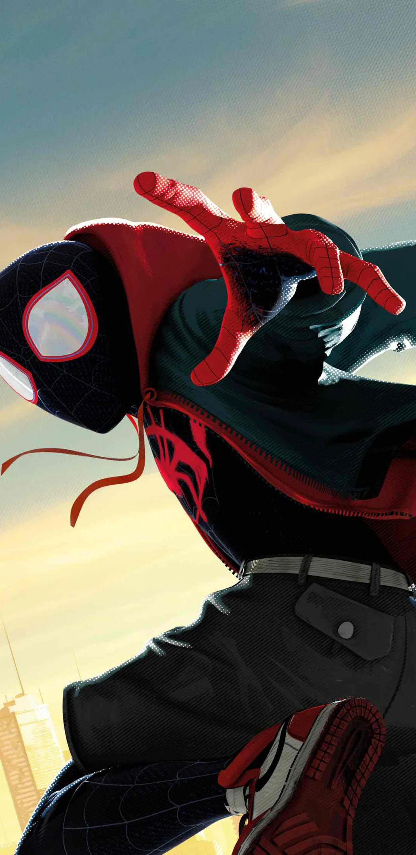 Sky Drop Red Mask Spiderman HD Wallapaper