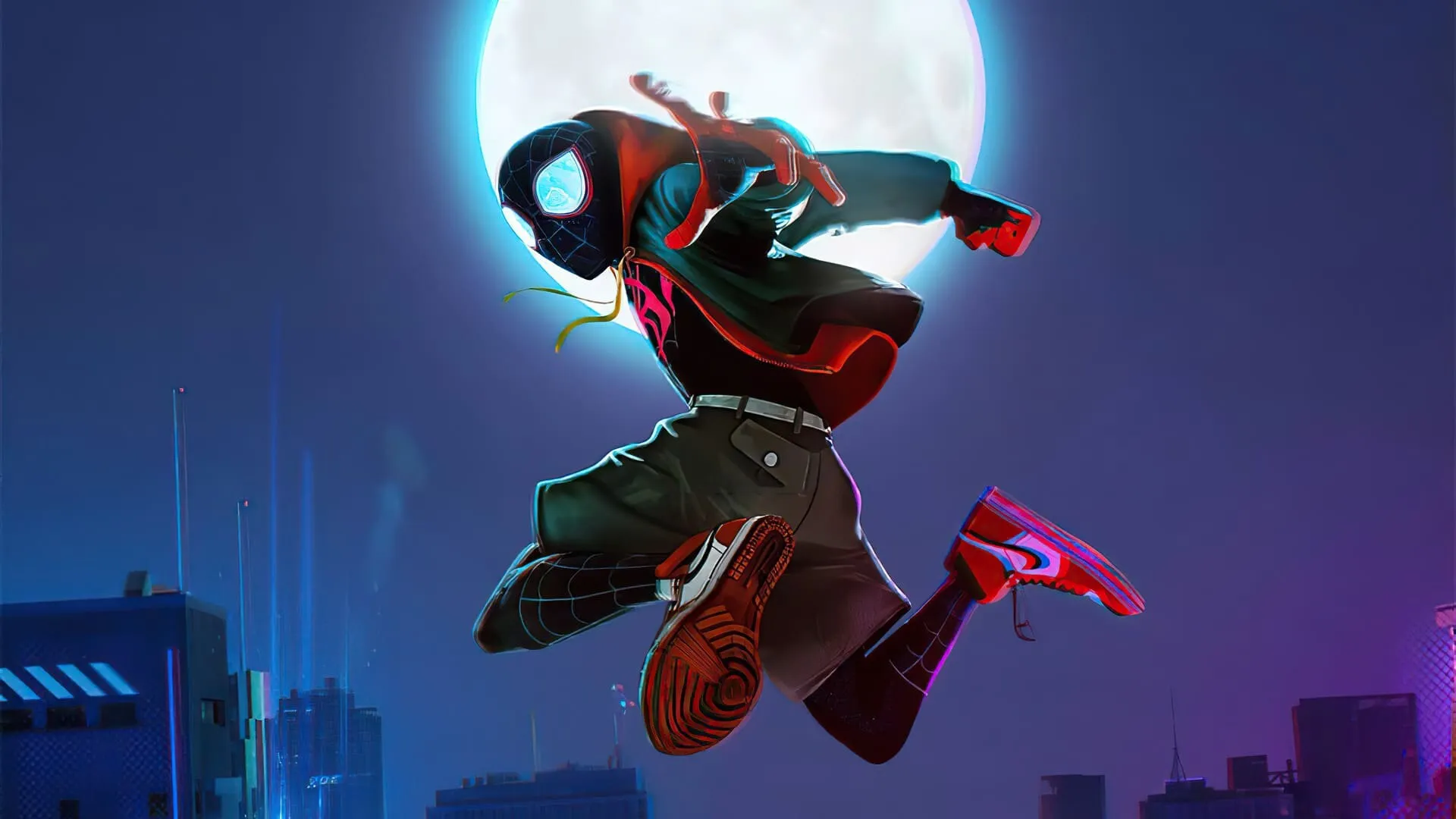 Spiderman in Action  Urban Style Poster