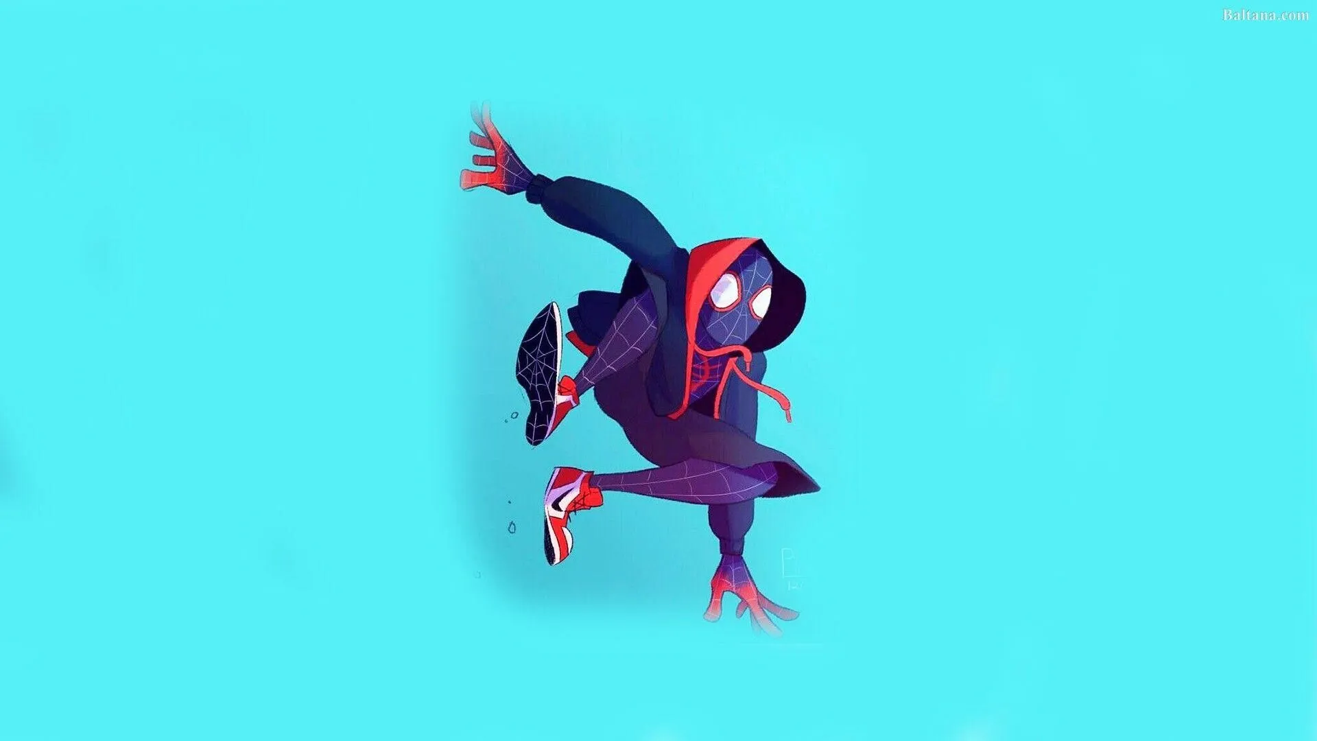Spiderman MidAir with Glowing FX