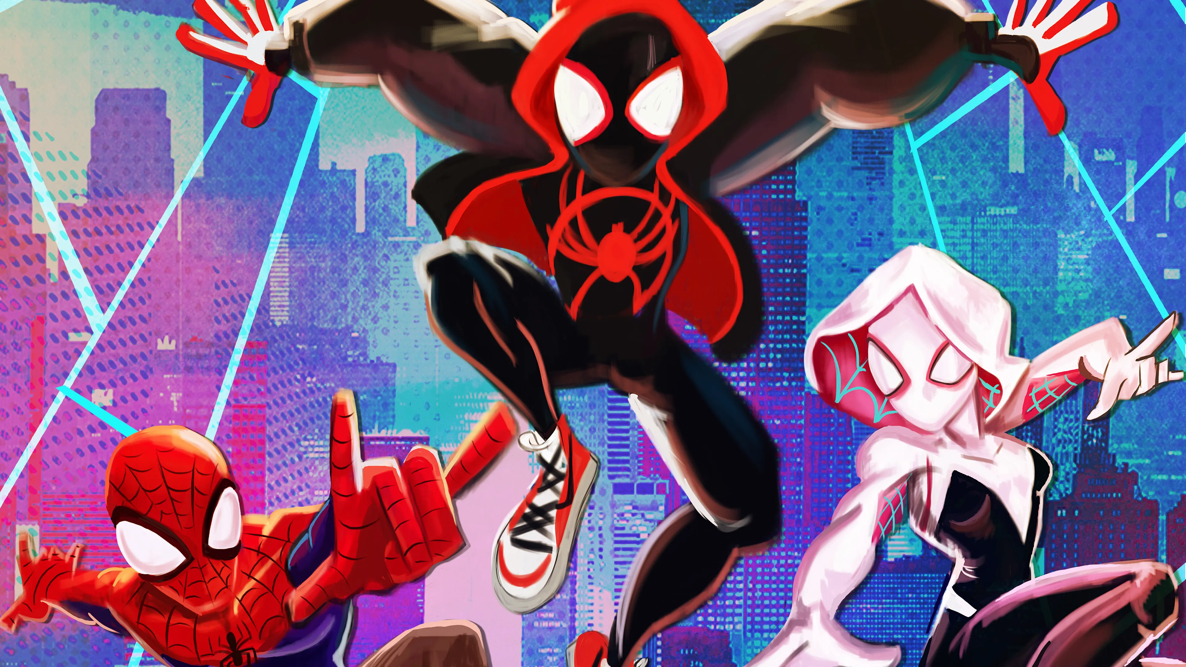 SpiderMan Multiple Characters SceneWallpaper Free download